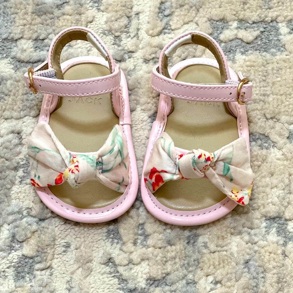 Janie and Jack Baby Floral Bow Sandal